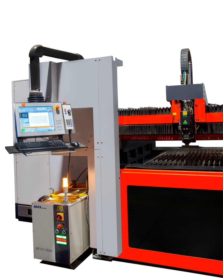 Bystronic CO2-Laserschneidmaschine, umgebaut auf Faserlaser
