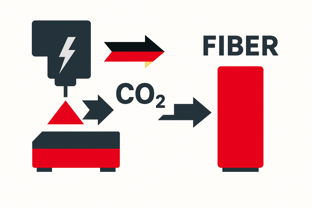 Upgrade CO2 to Fiber Laser – Bystronic Retrofit Illustration